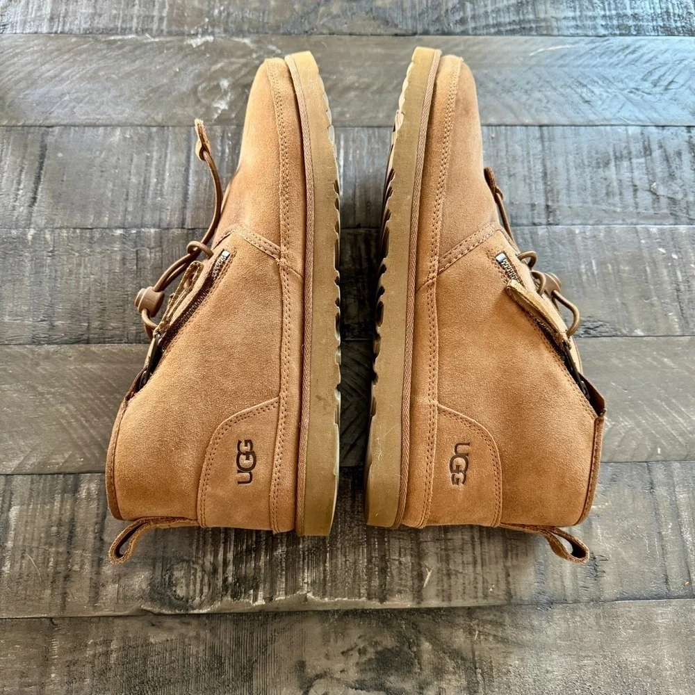 UGG Neumel Adaptive Men's Zipper Fleece Lined Brown Boots 1118710 Brown Size 12